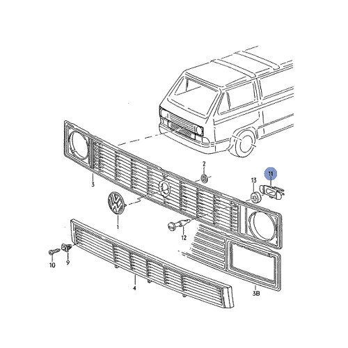 Upper Grille Mounting Clip