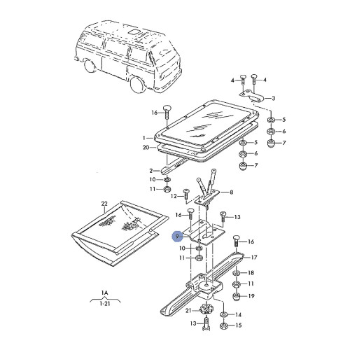 Westy Skylight Flex Arm Mounting Bracket