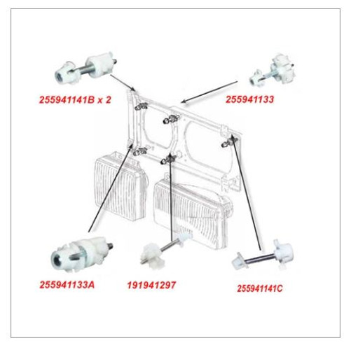 High Beam Headlight Adjuster - Lower - 1986-91