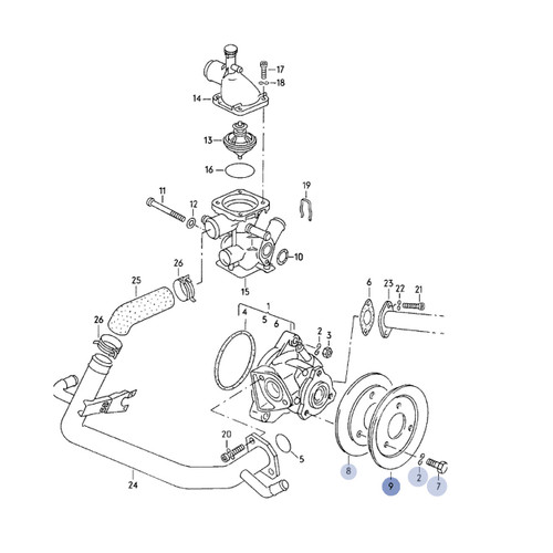 Two-Piece Water Pump Pulley Kit - 1.9L & 2.1L