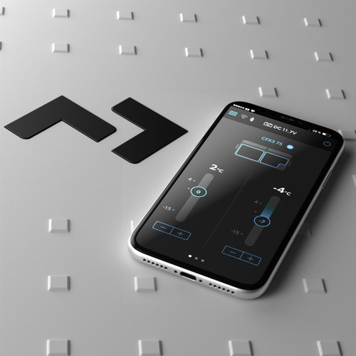 Phone app view of Dometic CFX3 95-liter Dual Zone Powered Cooler