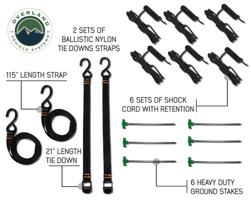 package contents of OVS 270 Passenger Side Awning For Standard Height Vehicles