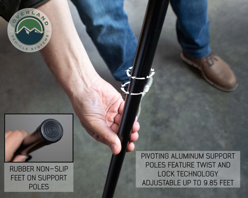 Pole installation on OVS 270 Passenger Side Awning For Standard Height Vehicles