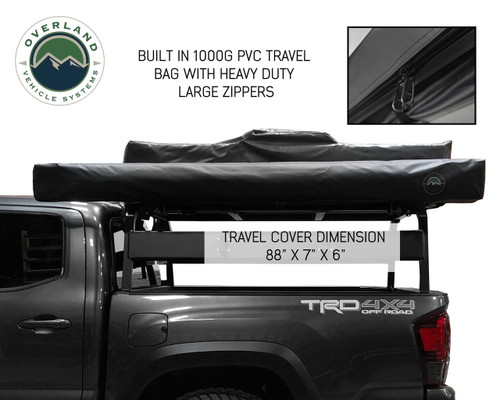 Installed closed position of OVS Nomadic Awning 180 - For standard height vehicles
