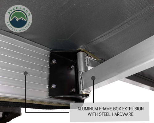 Strong corner bracket of OVS Nomadic Awning 180 - For standard height vehicles
