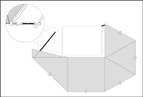 270-Degree Awning Mounting System For Vanagon & Westy (Drivers Side)