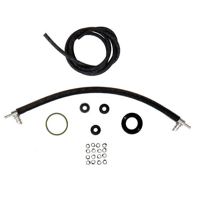 Complete 2WD Fuel Tank Reseal Kit w/Rubber Cross Over Pipe with Aluminum Fittings