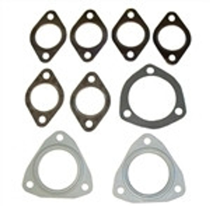 Vanagon 1.9L exhaust gasket set with gaskets laid out