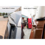 Profile of the roof gutter of vw vanagon showing differences between early and late