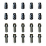 Set of ten silver lug bolts and ten silver lug nuts for VW Vanagon aftermarket alloy wheels