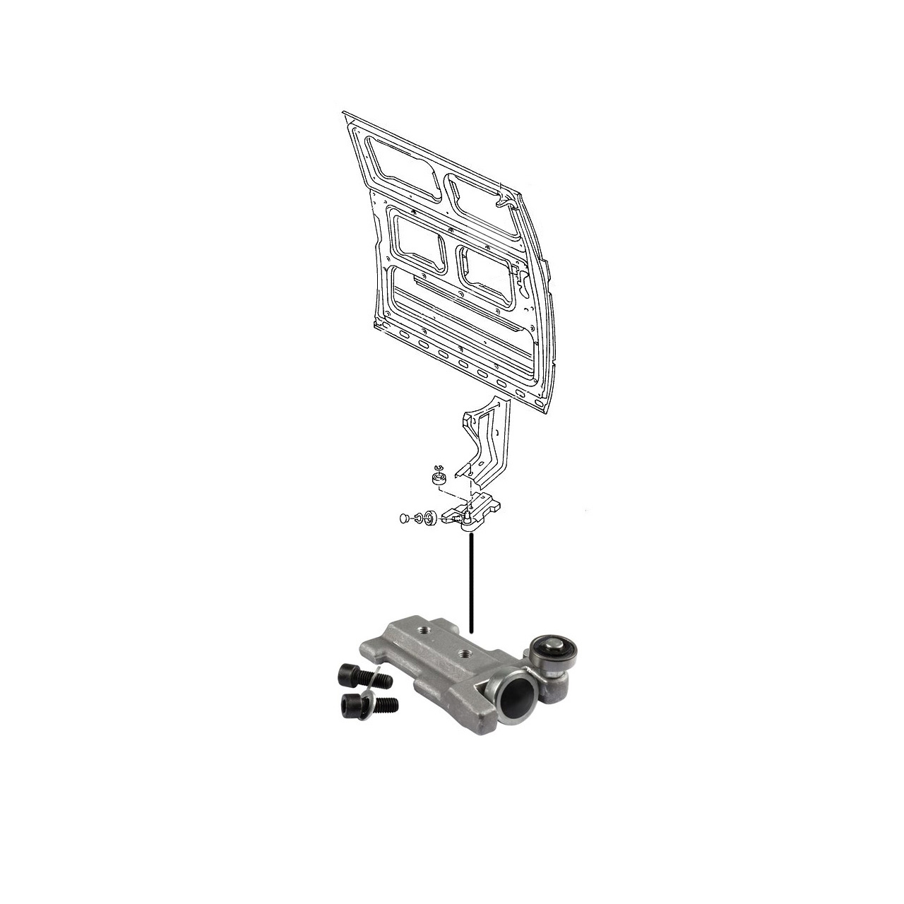 Front Lower Sliding Door Roller Assembly  - Right Hand Drive