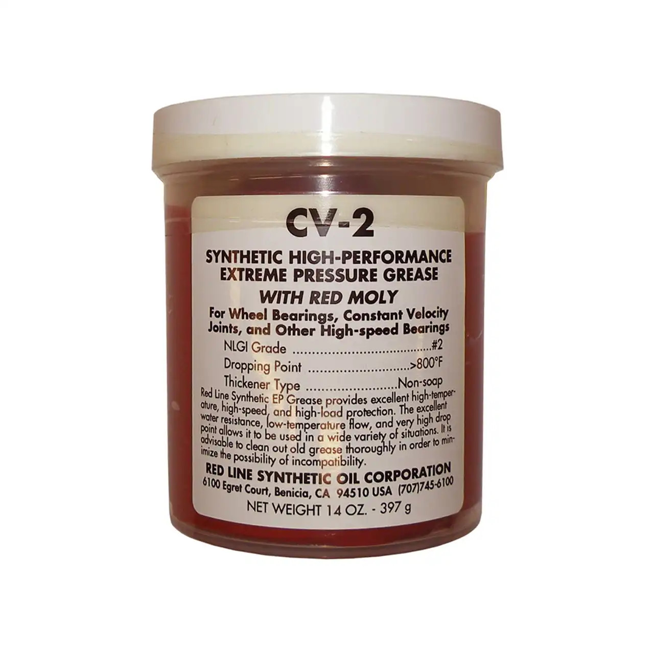 Jar of Redline Synthetic HIgh-Performance Grease