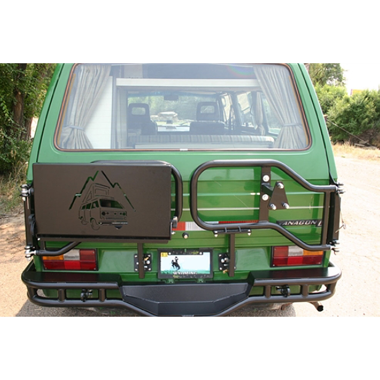 Swing Away Carrier with Folding Shelf