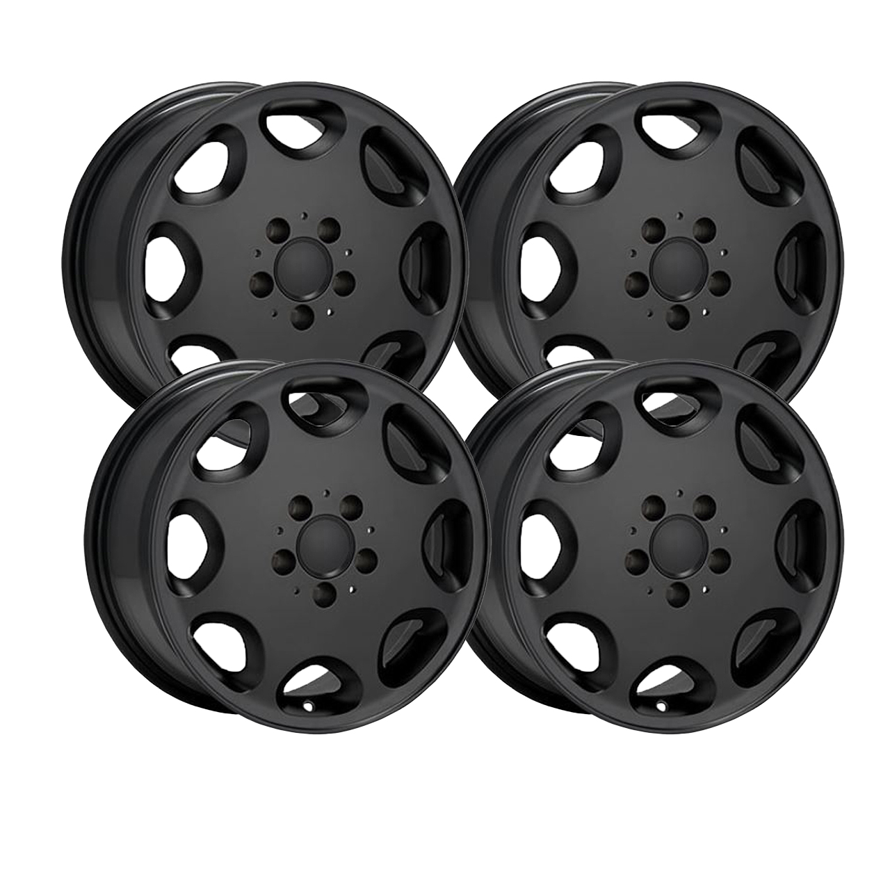 Complete Set 16 X 7.5  Euro-Look Alloy Wheel (Black)