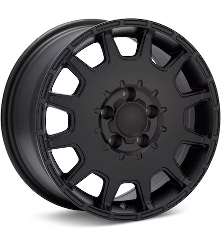 Black Overlander Alloy Wheel 16" x 7.5" w/Hardware