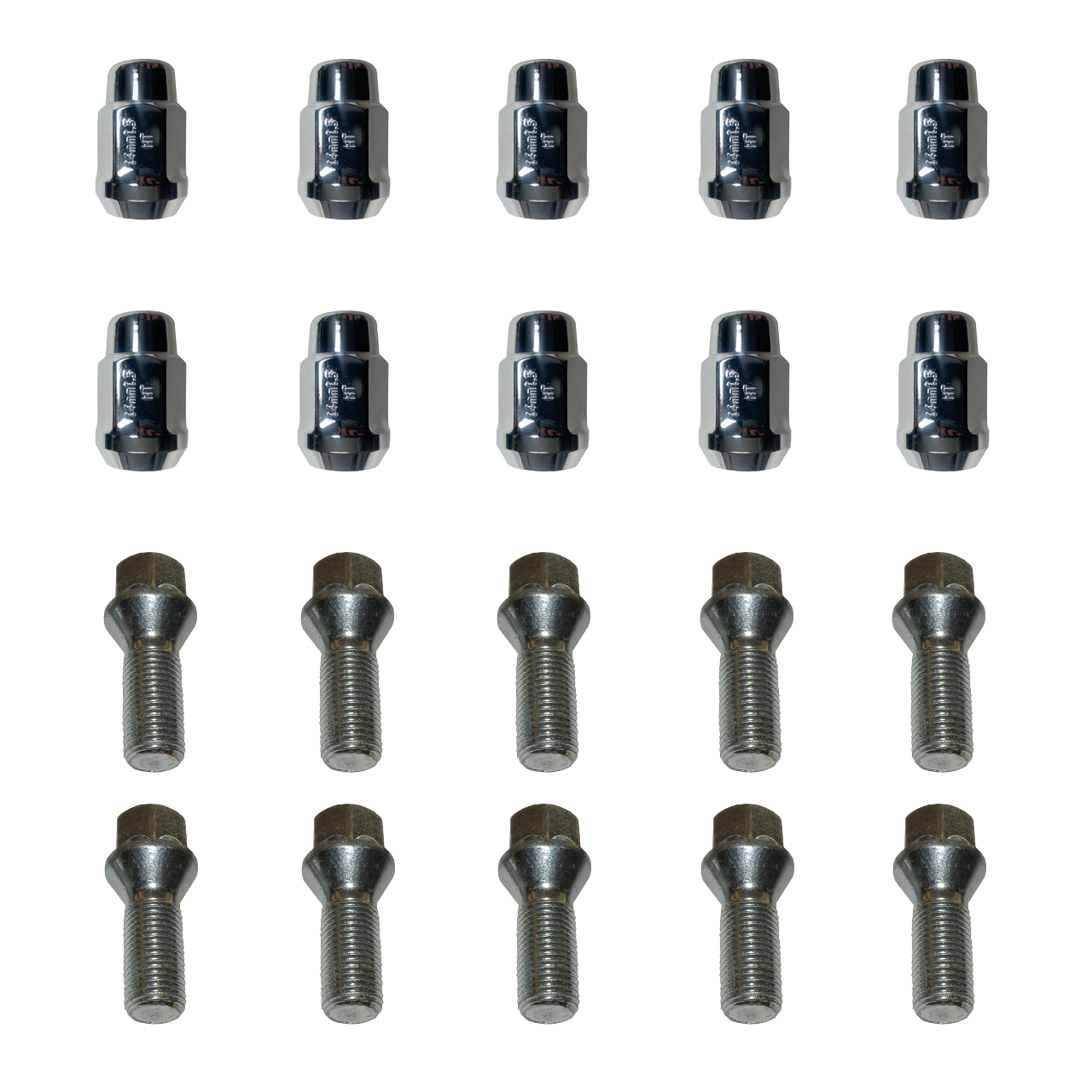 Silver Wheel Lug Hardware for Alloy Wheels
