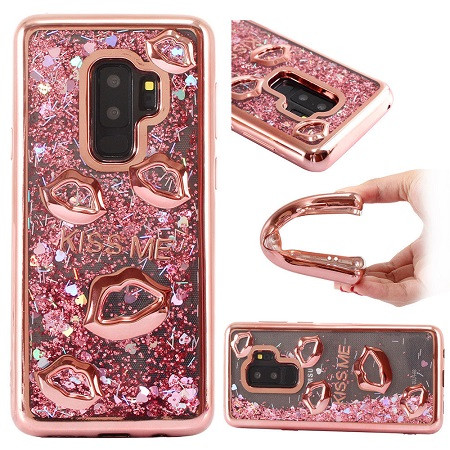 Rose Gold Samsung S9 Liquid Glitter Case Samsung Galaxy S9 Plus