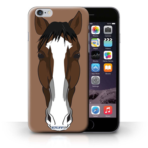 Protective Hard Back Case for iPhone 6+/Plus 5.5' / Animal Faces Collection / Horse