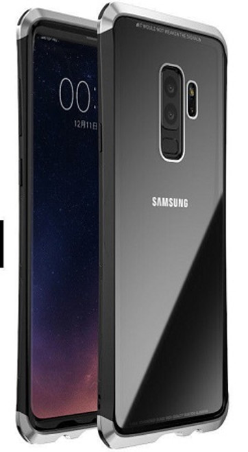 Samsung Galaxr S8  Black and Silver Shockproof LUPHIE Aluminum Metal Bumper Back Case