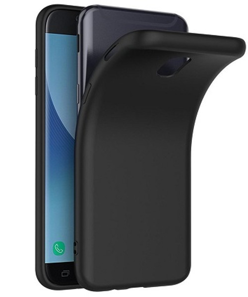 Samsung Galaxy J3 2017  Matte Finish Black Silicone Ultra Thin Slim Soft Gel cover