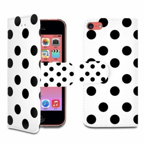 Samsung Galaxy Note3  White and Black  Polka Dot  wallet case