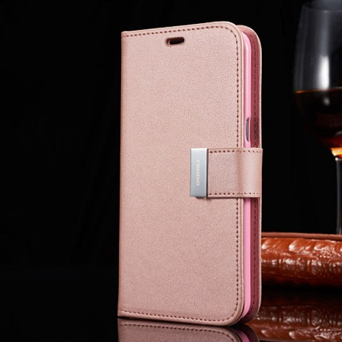 Samsung Galaxy  Rose Gold S6 Edge  Magnetic  Wallet  Case