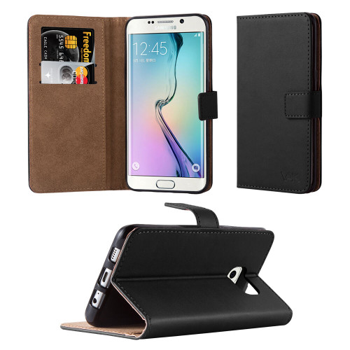 Samsung Galaxy S6 Edge Plus Slim Flip Book Leather TPU Holder Wallet Case Cover