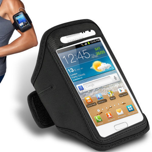 Samsung Galaxy S6 Edge Plus Sports Running Gym Armband Strap Case Cover Black