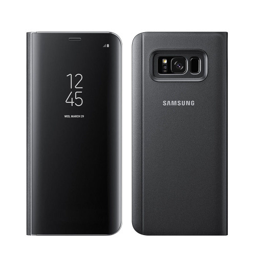Samsung Galaxy S6 Mirror Stand Case Cover Black