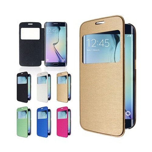 Samsung Galaxy S6 Window View Case Cover - Gold