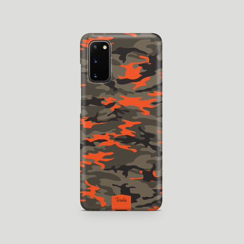 Samsung Galaxy S7 orange brown Camouflage Military Pattern case