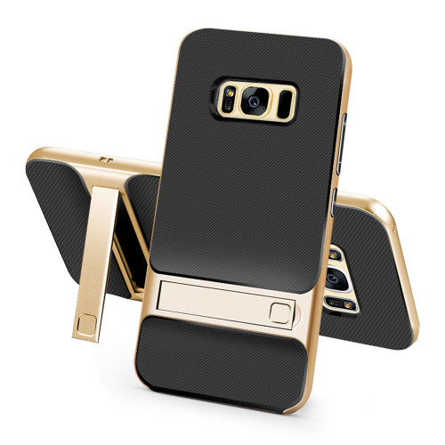Samsung Galaxy S8 Plus TPU Shockproof Stand Back Case Gold