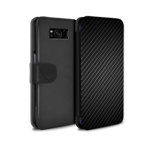 Samsung Galaxy S8/G950/Carbon Fibre Effect/Pattern/Grey Wallet