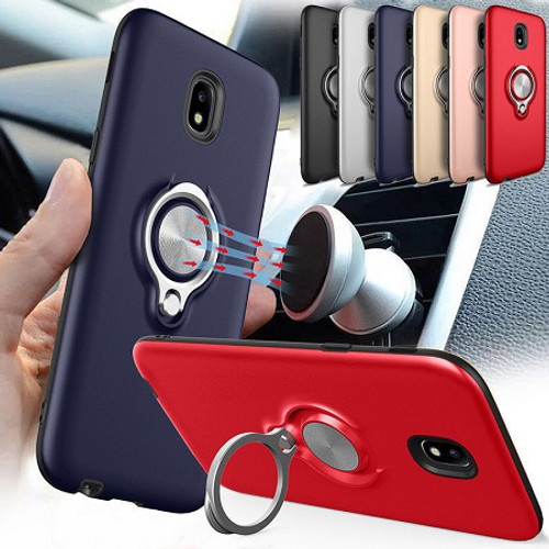 Samsung Galaxy S9 Metal Magnetic With Finger Ring Holder Red Case