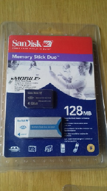 Sandisk 128MB Pro Duo Memory Card Stickand Adapter