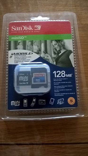 Sandisk 128MB Ultra Mini SD Card and Mini SD Adapter