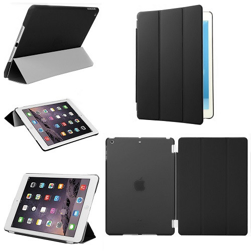 Smart Stand Leather Black Magnetic Case Cover For Apple iPad Pro 9.7'' (Released 2016)