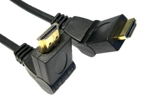 1m HDMI swivel  Bent Head Adjustable Right Angle Cable Audio Video HD 3DTV Xbox Ps2 Lead
