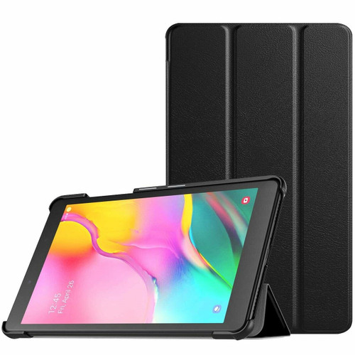 Black leather cover magnetic smart tablet case Amazon Kindle Fire HD 8 2018  8th Generation