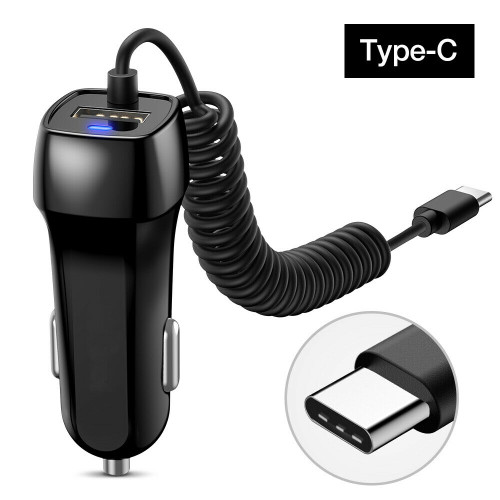 USB-C Type C Car Adaptive Fast Charger For Samsung S10 S9 NOTE 9 S8 - Black