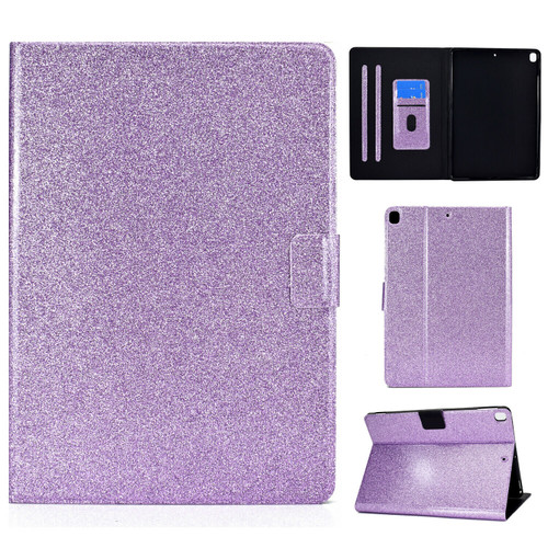 Purple glitter bling folio stand smart PU leather cover iPad  9.7(2018) & (2017)