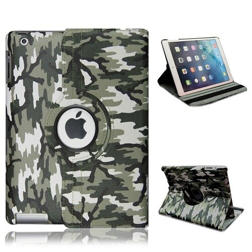 Green Camouflage PU Leather 360 Rotating Case for iPad  pro 10.5 2017