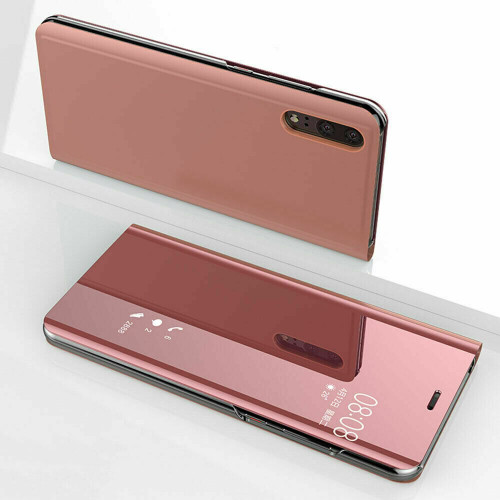 Huawei P30  Rose Gold Mirror View Flip Case Cover