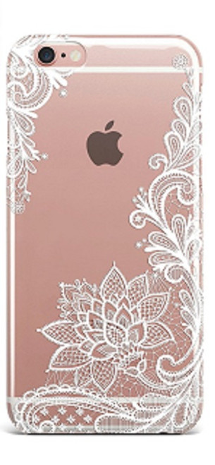 Apple iPhone 6 Plus Wedding Lace White Silicon Case