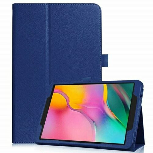 Samsung Galaxy Tab S5E  T720 T725 Navy Blue Leather Folio Stand Cover