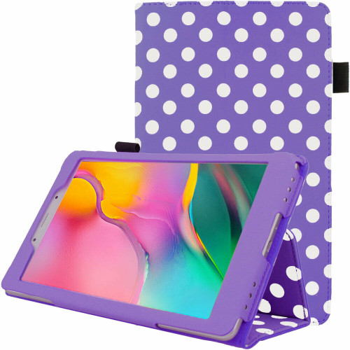 Samsung Galaxy Tab A 8.0 2019 SM-T290 T295 Purple Polka case