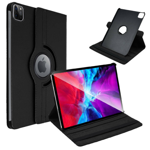 Apple iPad Pro 12.9 (2020)  Black Leather Rotating Case