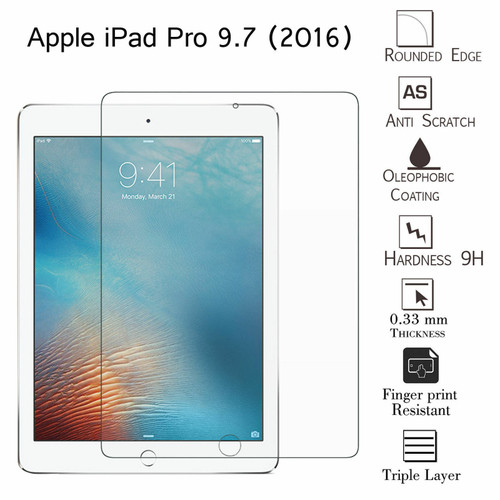 Tempered Glass Screen Protector for Apple iPad Pro 9.7 2016