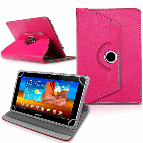 Amazon Kindle Fire HD 10 9th Gen Pink Rotating Stand Wallet Leather Case