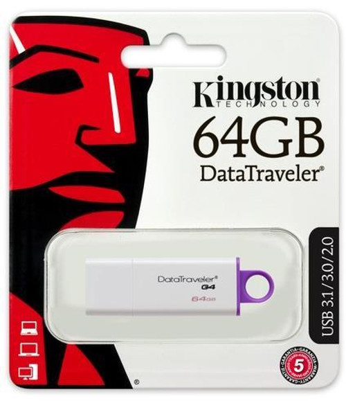 Kingston DataTraveler G4 64GB USB 3.0 Flash Drive DTIG4/64GB